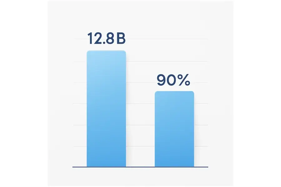 Gráfico digital mostrando crescimento do mercado de programação com IA e adoção por desenvolvedores.