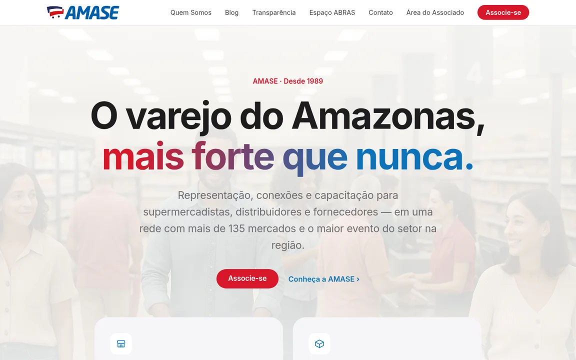 Página inicial de Amase.am