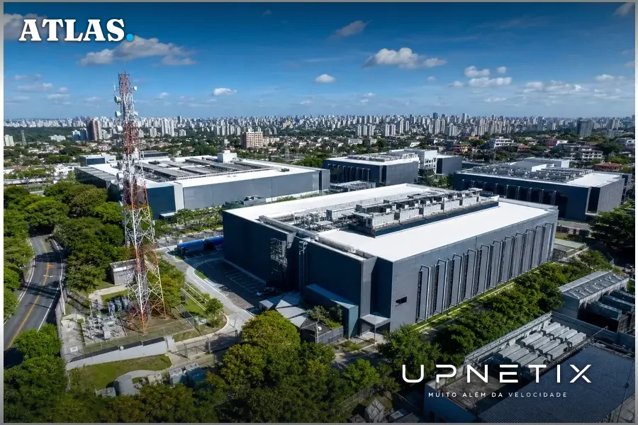 Vista aérea dos data centers em São Paulo, principal polo da América Latina