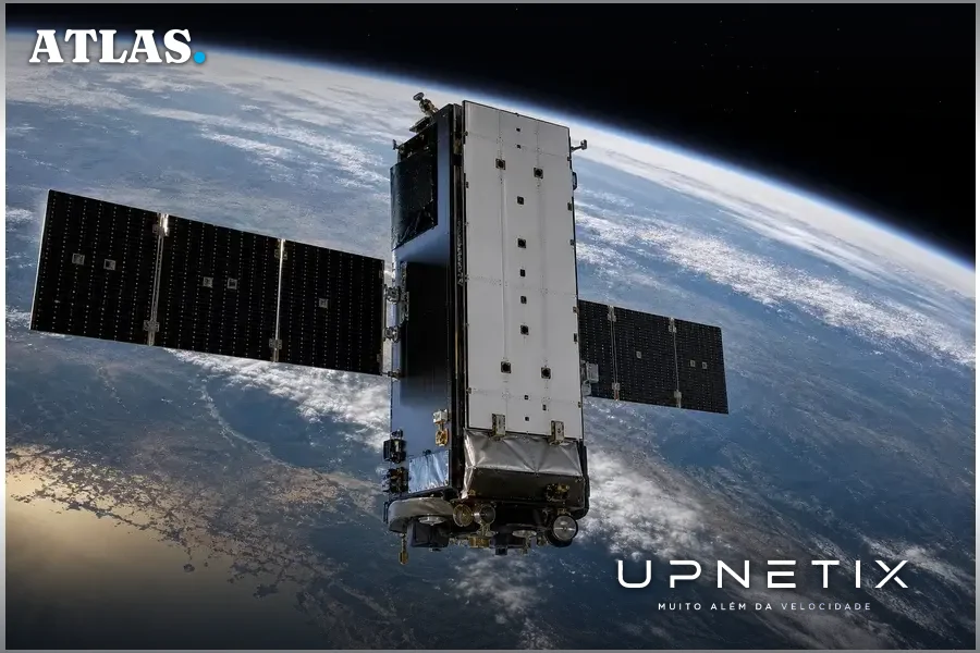 Satélite Starlink em órbita baixa da Terra.