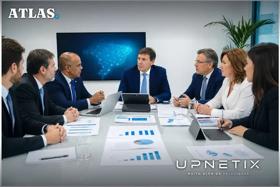 Executivos e políticos em reunião sobre incentivos fiscais para data centers no Brasil