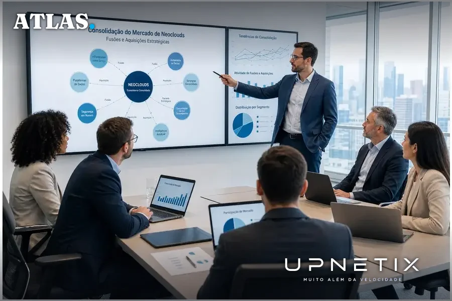 Executivos discutindo consolidação e futuro dos neoclouds no mercado de IA.