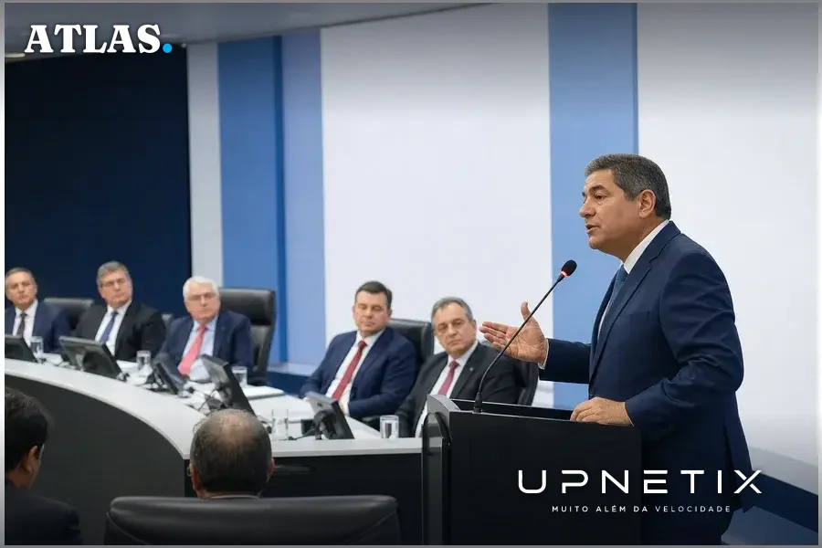 Ministro Odair Cunha discursando em plenário do TCU durante sessão sobre renovação de frequências da Vivo.