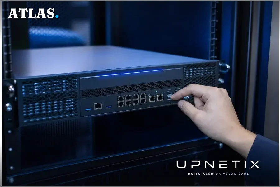 Equipamento de rede em data center representando appliance Ivanti Connect Secure.