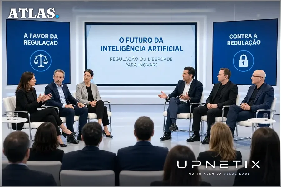 Painel de debate com líderes tecnológicos divididos sobre regulação da IA