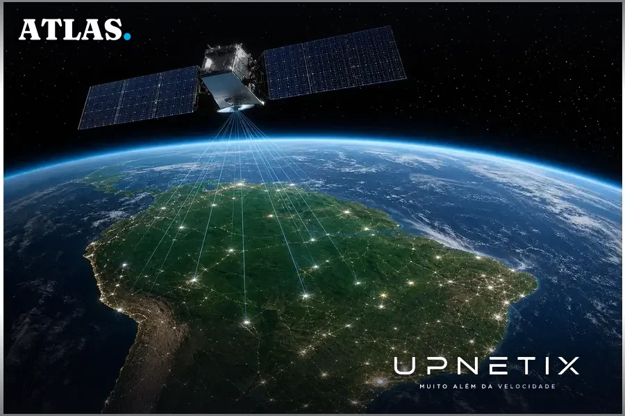 Satélite em órbita baixa com destaque para cobertura na região Norte do Brasil