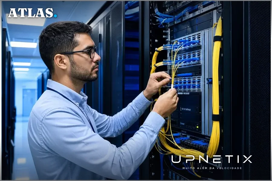 Infraestrutura óptica moderna para redes de alta capacidade e baixa latência em data center