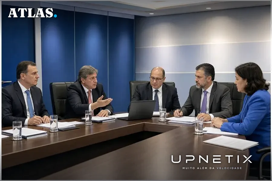 Conselho Diretor da Anatel em reunião para aprovação da licença da Banda S para Starlink