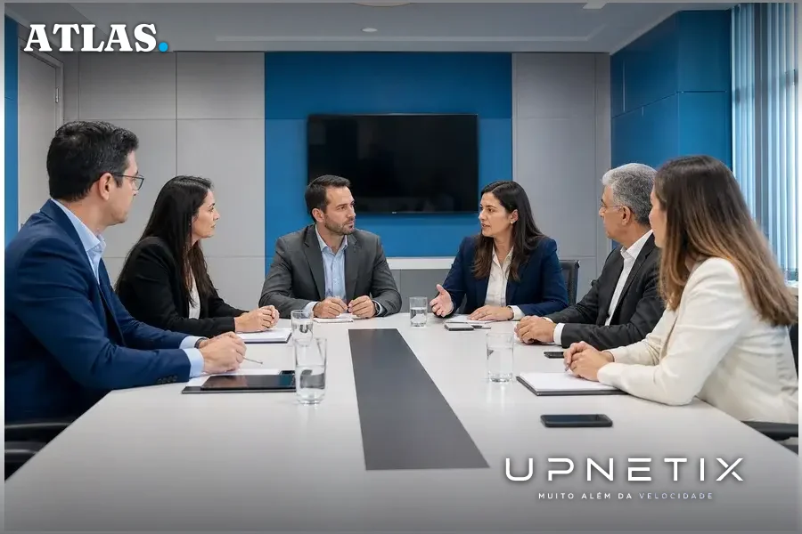 Reunião técnica entre profissionais de órgãos públicos conectados pela rede privativa federal