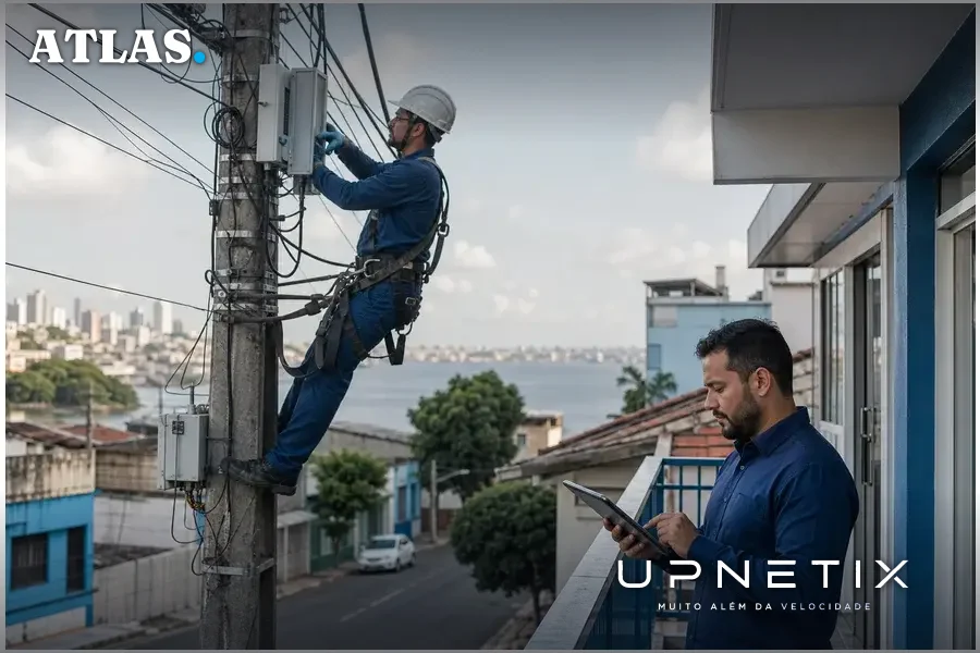 Infraestrutura de telecomunicações e empresa B2B em Manaus dependente de conectividade estável.