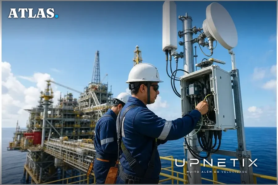 Plataformas offshore da Petrobras com redes celulares privativas 4G operando