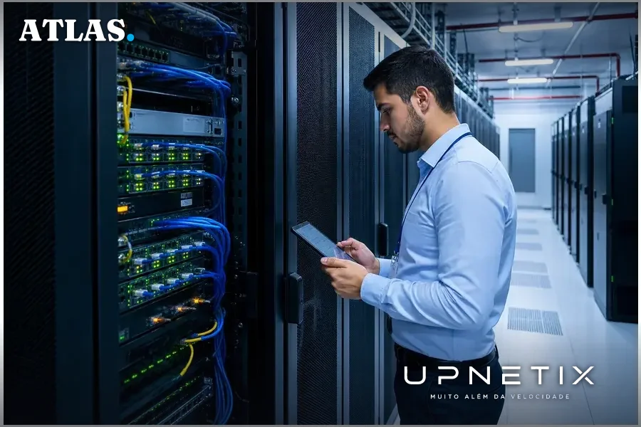 Servidores em data center representando infraestrutura da AWS