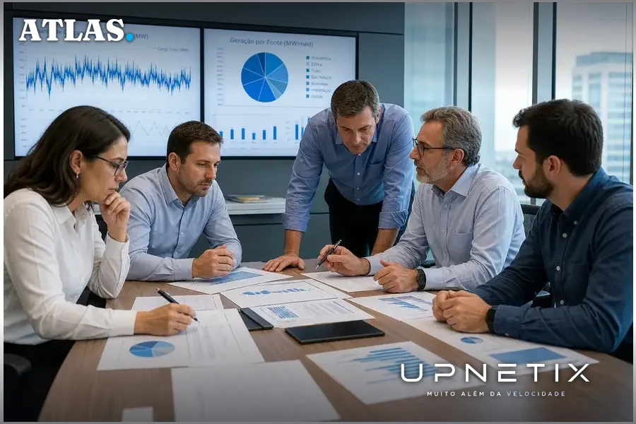 Engenheiros do PJM e Dominion Energy discutindo melhorias em padrões de confiabilidade para data centers