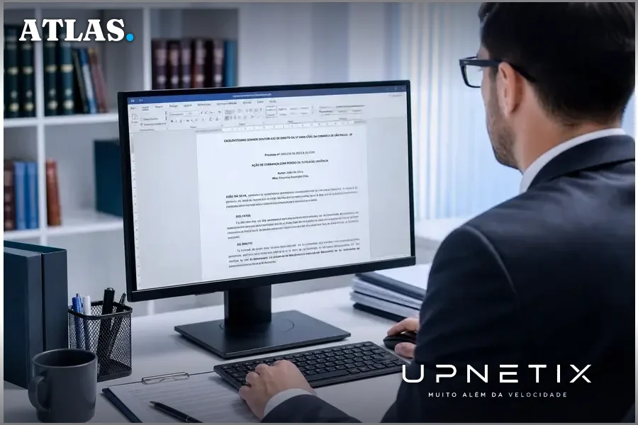Documento processual com técnicas de prompt injection: texto branco sobre fundo branco e espaçamento irregular.